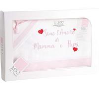 Compose' Mio Piccolo Culla/Carrozzina Neonato Ricamo Mamma E Papà Moda Egidio (ROSA)