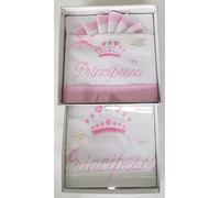 Composè per culla (carrozzina) 4 pezzi 'Mio Piccolo' 100% cotone. (Rosa)