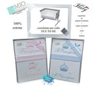 Composè per maxiculla NEXT TO ME made in Italy 100% cotone ricamato MIO PICCOLO