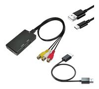 Composite Video Sound to HDTV Converters Box Supporta PALS NTSC Formato per proiettori Monitor 360 N64 VCR DVD Player 1080p 60 Hz RCA A Adattatore Per/Monitor