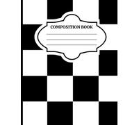 Composition Book: Black and White Checkered Board Design