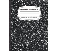 Composition Book: Black and White Marble Cover Composition Notebook, Wide Ruled, 200 pages, 8.5" x 11" / 21.59 x 27.94 cm, Book for School and Students for Writing and Journaling
