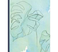 Composition Book - College Ruled: Watercolor Art Plant Design: Writing Notebook, 110 pages, 7.5" X 9.25" for Students, Work, or Home