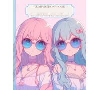 Composition Book: Coquette Notebook Cute Pink Blue Aesthetic Girly Journal with 1/2 Blank Picture Space for Drawing College Lined Sheets for Writing Journaling Supplies for Girls