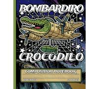 Composition Book: Crocodile Bomber Notebook | Wide Ruled Blank Lined Writing Exercise Journal For Boys, Teens, and Students | Funny Military Alligator Gift for School or Office