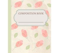 Composition book: Elegant Pink Floral Pattern,Cute Vintage Notebook for Note-Taking and Diary Writing,7.5 x 9.25 inches Standard Size, College Ruled ... Floral Stationery Gift for Girls and Women