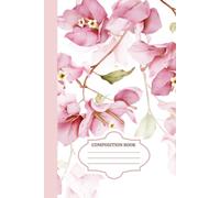 Composition Book: Soft Pink Watercolor Botanical Floral Pattern, 110 College Ruled Lined Pages, 6x9 Inches, Aesthetic Notebook for Diary and Everyday Writing
