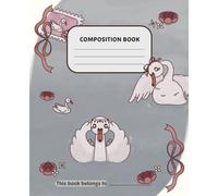 Composition Book: Vintage Elegant Swan Notebook | 7.5" x 9.25" inches | Wide Ruled Lined 110 Pages | Gift for Animal Lovers: Kids, Teens, and Adults