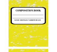 Composition Book: Yellow with dot patterned /8.5 x 11 sized/ Narrow Ruled/For kids Adults and Office Work
