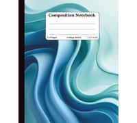 Composition College Ruled Notebook | 110 Wide Lined Pages | 7.5 x 9.25 Inch | Modern Science Aesthetic Notebook Journal for School, Work, Girls, Teens ... of Gifts | Minimal STEM Composition Book