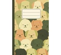 Composition Dog Cover Notebook: Cute Dog Illustration Ruled Notebook | Journaling | Diary | Kawaii Dog Cover | Gift for Dog Lovers and Friends