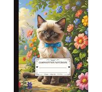 Composition Notebook 110 pages College Ruled: Cozy Kitten Collection : Whimsy Charm, Cute Siamese Kitten Notebook with Bright and Playful Design