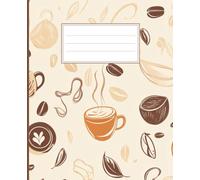 Composition Notebook 120 Pages 60 Sheets - Warm and Cozy Coffee Aesthetic Lined Journal