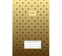 Composition Notebook - 120 Pages Lined | Classic Journal for Writing, Notes, School & Office Use: A stylish gold pattern notebook with 120 lined pages and 1 extra page for rough notes.
