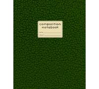 Composition Notebook: 7.5 x 9.25 Notebook | 120 College Ruled Pages | Green Sherpa - Inspired Design | Minimalist Interior