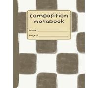 Composition Notebook: 7.5 x 9.25 Notebook | 120 Wide Ruled Pages | Painterly Mushroom Checkerboard | Glossy Cover Edition