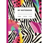 Composition Notebook: 7.5 x 9.25 | with a Chic Wild Motif | Summer Zebra