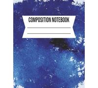 COMPOSITION NOTEBOOK: Aesthetic Watercolor Cover | Perfect for Writing, Note Taking and Daily Reflections | Soft Lined Pages - 7.5 x 9.25 in