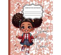 Composition Notebook: African American Elementary School Girl ith Afro Puffs Colle-Ruled Lined Paper (7.5x9.25 inch) 110 Pages Notebook For Students,Boys,Girls,Teens