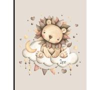 Composition notebook: Astrology, Baby Zodiac Leo Neutral Aesthetic | Wide ruled, 7.5 x 9.25, 110 Pages | For kids, teens