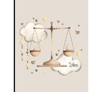 Composition notebook: Astrology, Baby Zodiac Libra Neutral Aesthetic | Wide ruled, 7.5 x 9.25, 110 Pages | For kids, teens