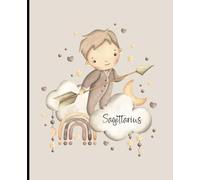 Composition notebook: Astrology, Baby Zodiac Sagittarius Neutral Aesthetic | Wide ruled, 7.5 x 9.25, 110 Pages | For kids, teens