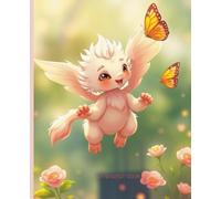 Composition notebook: Baby Griffin Notebook | College Ruled | Cute Journal with Fluffy Griffin & Butterfly | 7.5 x 9.25 in, 100 Pages