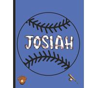 Composition notebook: Baseball Aesthetic, Josiah Design | College ruled, 7.5 x 9.25, 110 Pages | For kids, teens, and adults