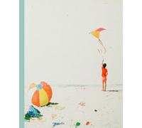 Composition Notebook: Beach with Kite Flyer Artwork on Soft Matte Cover, 140 College Ruled Pages, 7.5 x 9.25 inches