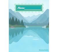 Composition Notebook: Beautiful Watercolour Mountain Landscape Aesthetic: College Ruled Lined Journal | 150 Pages | Scenic Nature Cover School Supplies for Kids, Teens, and Adults
