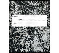 Composition Notebook Black Marble: For General/School Use: College Ruled Notebook for