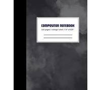 Composition Notebook | Black Smoke Aesthetic | College Ruled | 110 Pages: Black & Gray Smoke Cover • School Notebook for Students, Journaling, and Writing