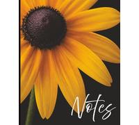 Composition Notebook - Blacked Eyed Susan Against Black Background: A 7.5" x 9.25" College Ruled Floral Notebook with 120 Lined Pages for Writing, Journaling and Everyday Notes