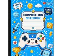 Composition Notebook: Blue Kawaii Video Game Controllers | Modern Journal For Kids, Girls Boys, College, Students, Come Back School | Wide Lined