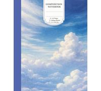 Composition Notebook: Blue Watercolor Clouds and Sky - College Ruled, 110 Pages, 7.5 x 9.25 Inch - Dreamy Aesthetic Journal for Teens, Girls, and Students