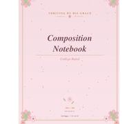 Composition Notebook - Blush Pink Bows, Wide Ruled, 200 Pages: Cute Aesthetic Notebook for School, Journaling & Everyday Notes