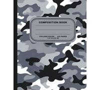 Composition Notebook: Bold Black and Gray Camo Design: College Ruled, 7.5" x 9.25", 120 Pages, Back to School for Students, Teens, College, Home and Office Use