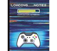 Composition notebook: Boys Gamer Video Game Retro Cool | wide ruled, 7.5 x 9.25, 120 Pages, For kids, and teens for school writing