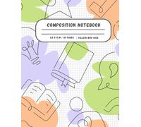 Composition Notebook: Brown and Dark Blue Simple Journal Notebook for kids | 121 pages , 8.5 x 11 in