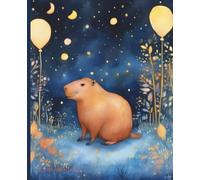 Composition Notebook: Capybara in the night themed Notebook | College Ruled | Journal for planning, study | 7.5 x 9.25 in, 100 Pages