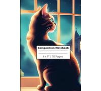 Composition Notebook: Cat Looking out the Window Journal Notebook for Kids, Teens, and Adults | 110 pages, 6 x 9"