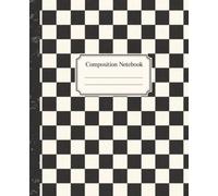 Composition Notebook| Checkered Cover: Personal College-Ruled Writing Journal | Retro Style With 125 Numbered College Ruled Pages for Home or Office | Includes Index