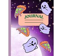 Composition Notebook: Chibi Space Ghost And Alien Pizza | 110 pages, 7.5 x 9.25"