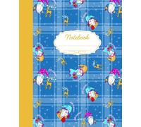 Composition Notebook: Christmas Gnomes on Plaid | Wide-Lined | 7.5” x 9.25” | 110 Pages | Kids | Teens | Students: Elegant Journal, great gift for school and office