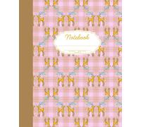 Composition Notebook: Christmas Reindeers on Dusty Pink | Wide-Lined | 7.5” x 9.25” | 110 Pages | Kids | Teens | Students: Elegant Journal Aesthetic, great gift for school and office