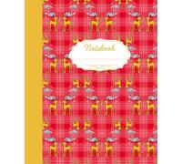 Composition Notebook: Christmas Reindeers on Red | Wide-Lined | 7.5” x 9.25” | 110 Pages | Kids | Teens | Students: Elegant Journal Aesthetic, great gift for school and office