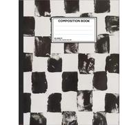 Composition Notebook: Classic Black & White Grid Aesthetic College Ruled with Timeless Vintage Checkered Cover, Paperback 7.5in x 9.25in