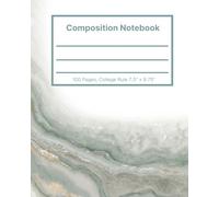 Composition Notebook, College Ruled, 100 Sheets, 7.5" x 9.75", Modern Soft Marble