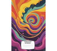 Composition Notebook: College Ruled, 6x9”, 120 Pages - Trippy Psychedelic Swirl Cover in Retro 70s Colors - Ideal for Creative Writing, School Notes, or Artistic Expression