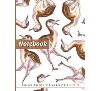Composition Notebook College Ruled: Aesthetic Journal with Cute Rhea Children Birds Illustration | Perfect for School and Office | Ideal Gift for Wild Nature Lovers